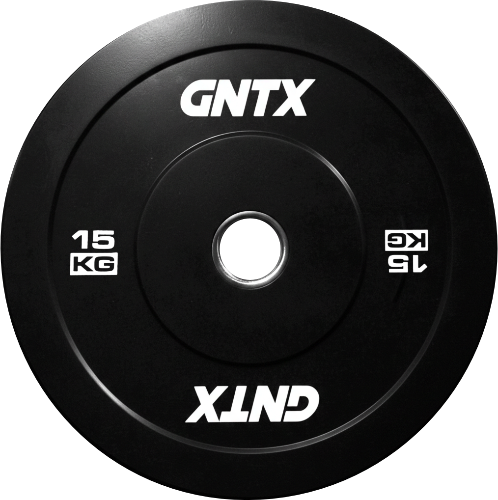 GENETIX FIT Black Training Bumper Plate 15KG (Pair)