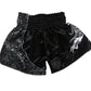 FLUORY Muay Thai Short MTSF15 Black Silver