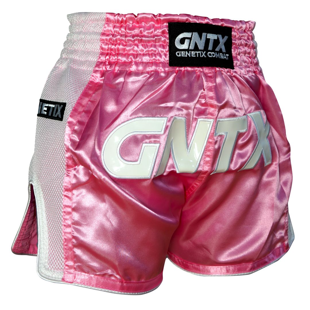 GENETIX GNTX PRIME MUAY THAI SHORTS PINKWHITE
