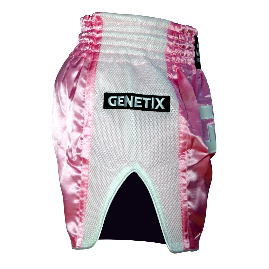 GENETIX GNTX PRIME MUAY THAI SHORTS PINKWHITE