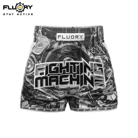 FLUORY Muay Thai Shorts MTSF127 White