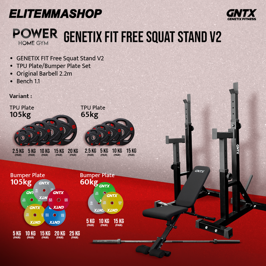 POWER HOME GYM GENETIX FREE SQUAT STAND V2