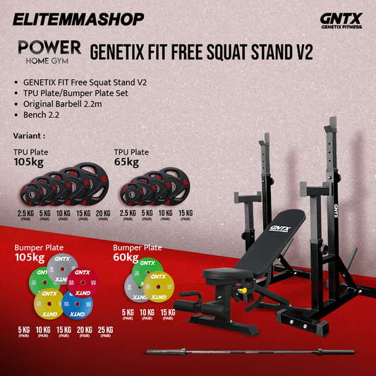 POWER HOME GYM GENETIX FREE SQUAT STAND V2