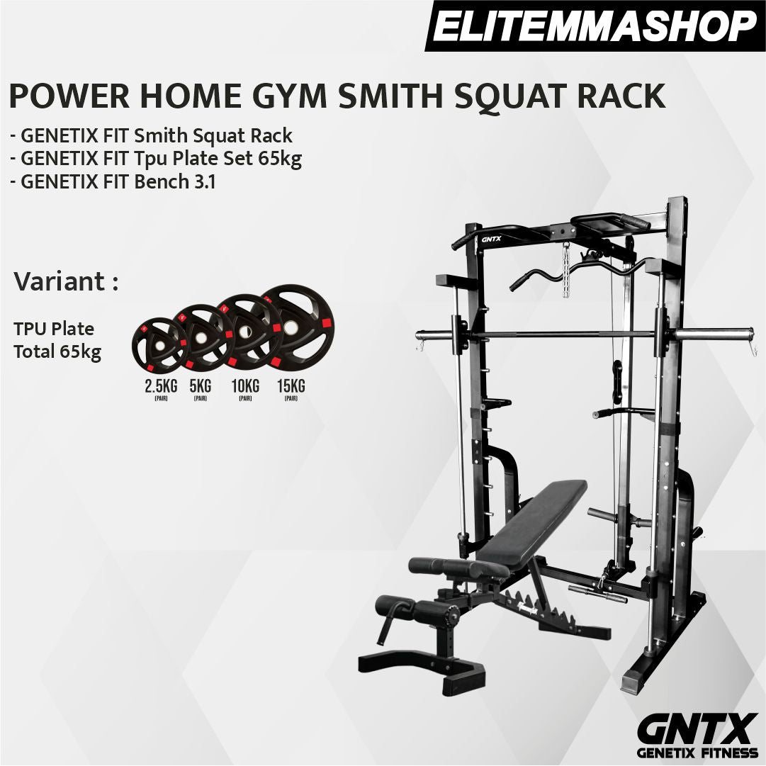POWER HOME GYM FIT SMITH SQUAT RACK ELITE