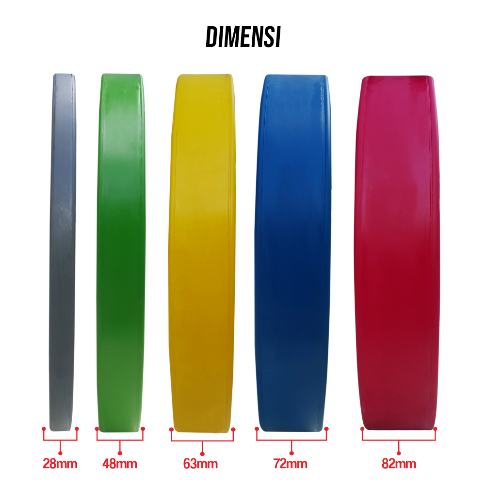 GENETIX FIT Colour Training Bumper Plate Set 5KG-25KG (Pair)