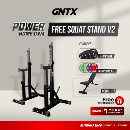 POWER HOME GYM GENETIX FREE SQUAT STAND V2