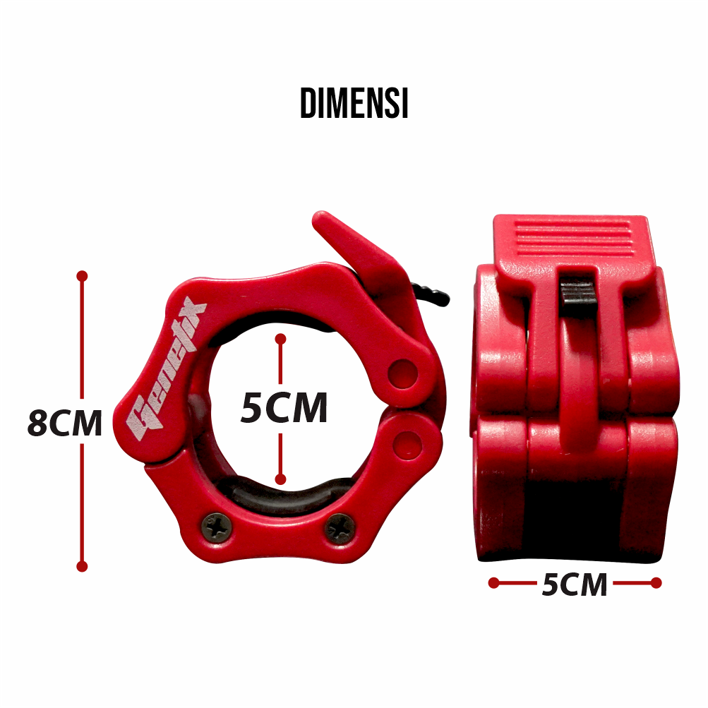 GENETIX FIT Lock Collar Jaw RED (Pair)