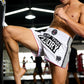 FLUORY Muay Thai Shorts MTSF61 WhitePink