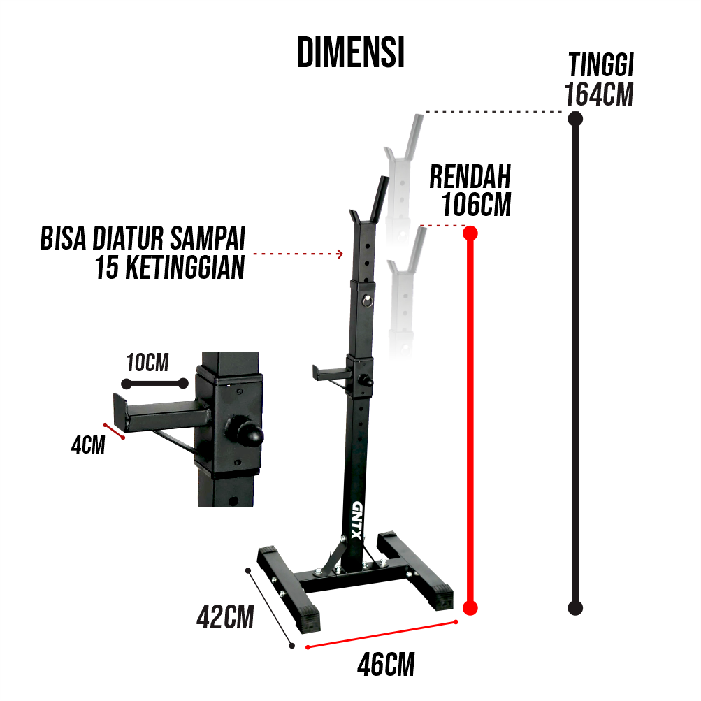 GENETIX FIT Free Squat Stand