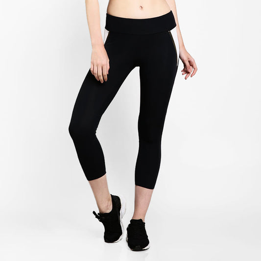 GRIPS Women Capri Leggings - BLACK