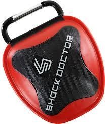 shockdoctor anti microbial mouthguard case red osfa