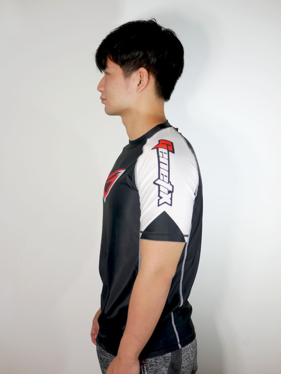 GENETIX ICON Rashguard SS RG002 BlackWhite