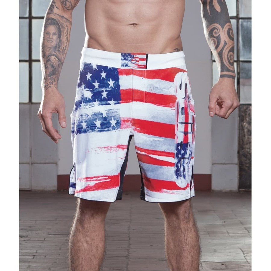 GRIPS Fight Shorts Warrior's Americano - White