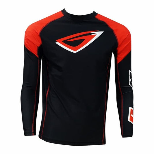 GENETIX ICON Rashguard LS RG002 BlackRed