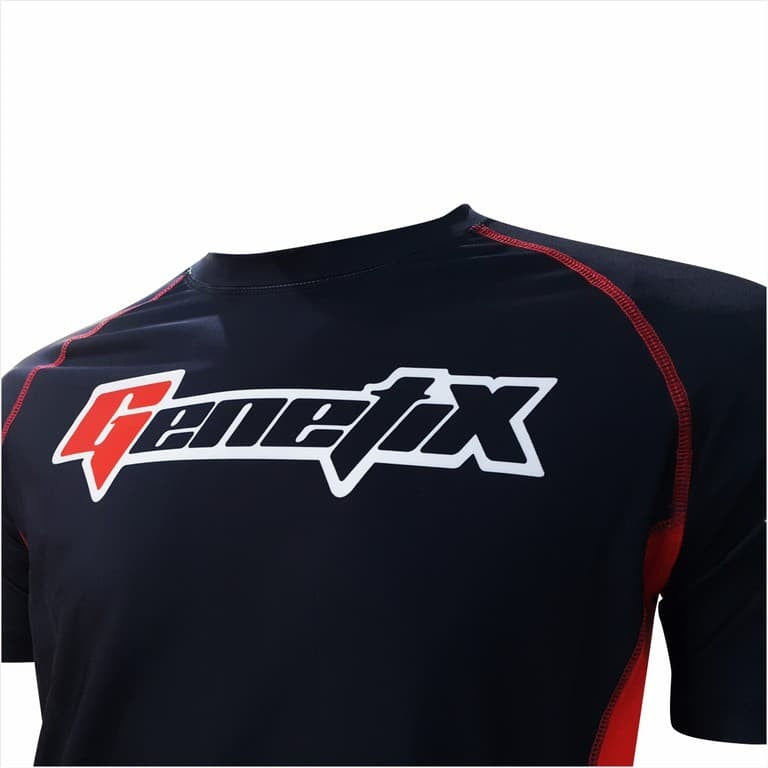 GENETIX INITIAL Rashguard SS RG001 BlackRed