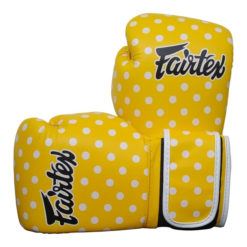 FAIRTEX Boxing Gloves PolkaDot Yellow BGV14YP