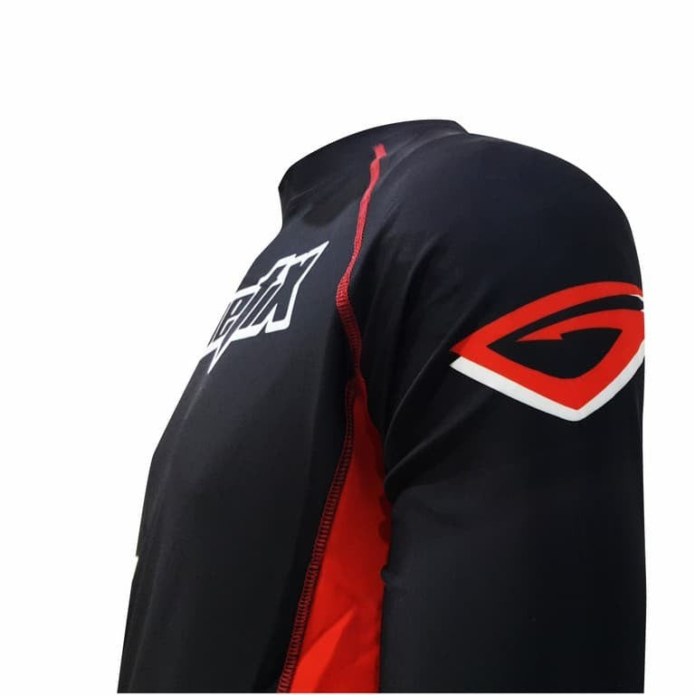 GENETIX INITIAL Rashguard LS RG001 BlackRed