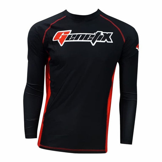 GENETIX INITIAL Rashguard LS RG001 BlackRed