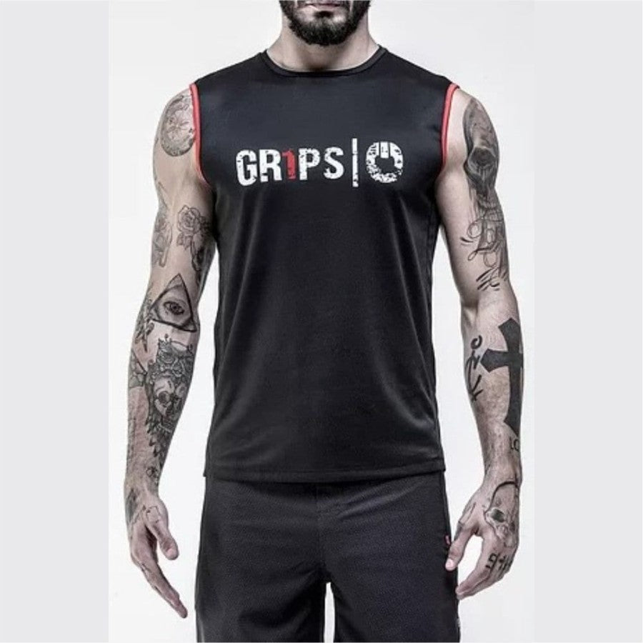 GRIPS Men Tank Top Black