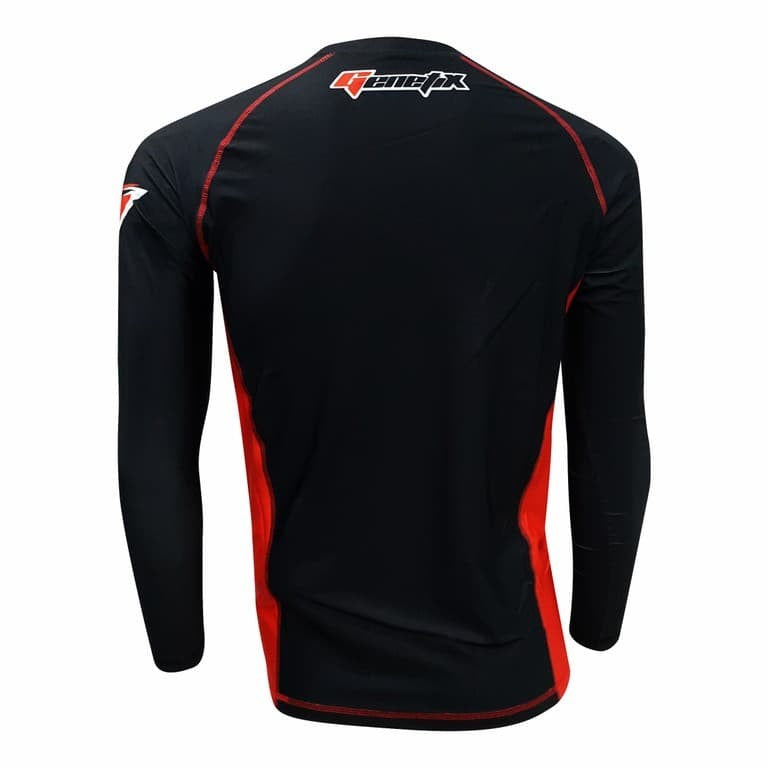 GENETIX INITIAL Rashguard LS RG001 BlackRed