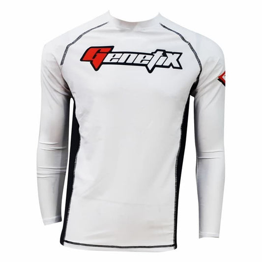 GENETIX INITIAL Rashguard LS RG001 WhiteBlack