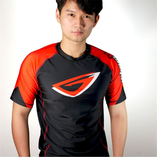 GENETIX ICON Rashguard SS RG002 BlackRed