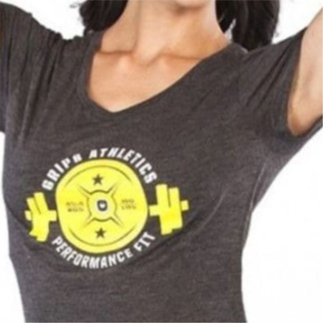 GRIPS Ladies Weight TEE Shirt GREY/YELLOW