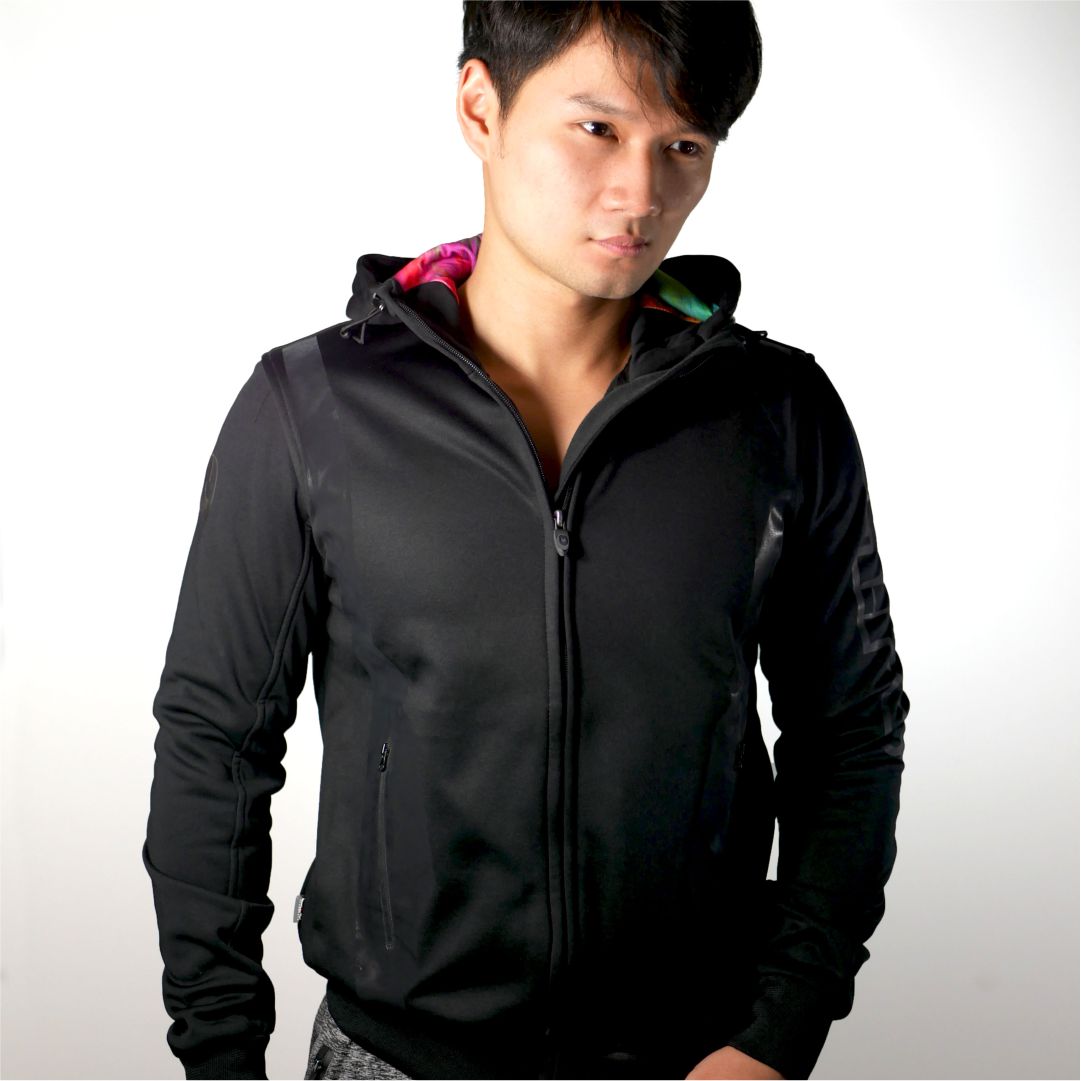 GRIPS POLAR FLEECE HOODIE - Black