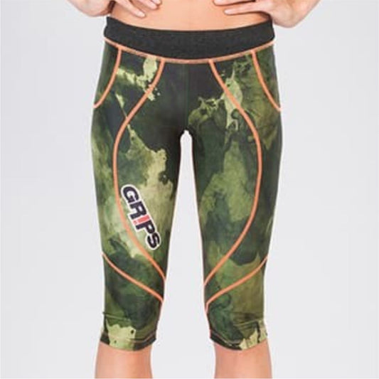 GRIPS Women Legging GreenCamo Short - GREEN