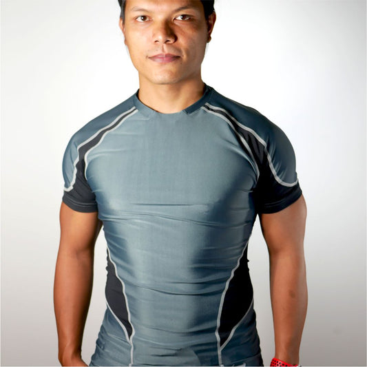 Jaco ProGuard Compression Top (ShortSleeve) - Grey/Black