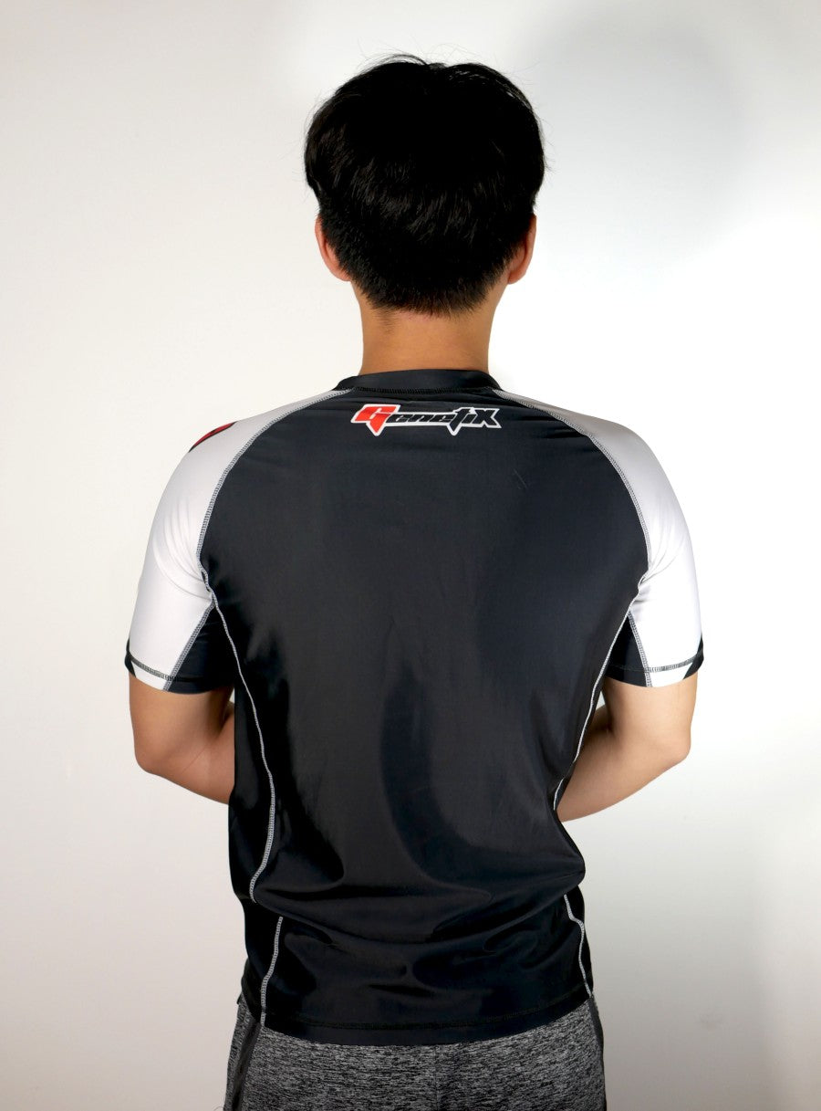 GENETIX ICON Rashguard SS RG002 BlackWhite