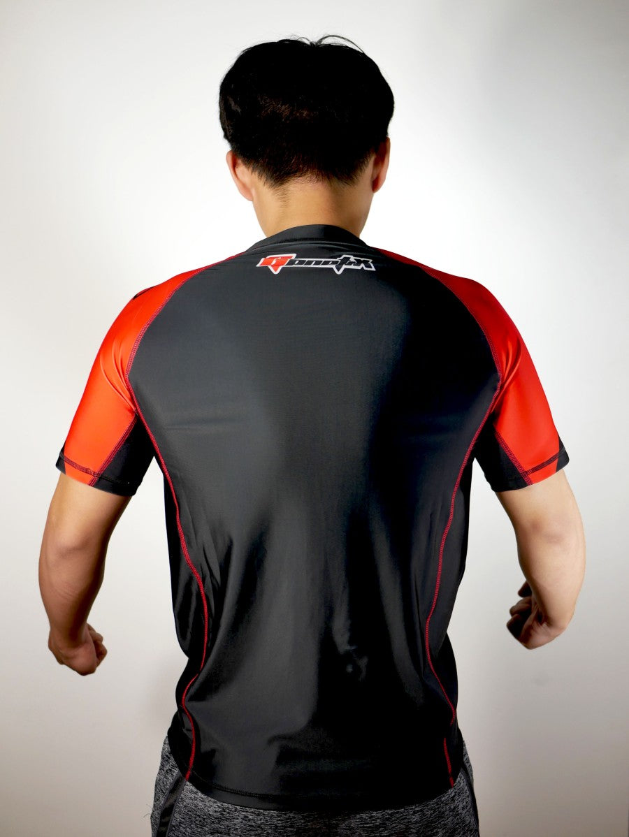 GENETIX ICON Rashguard SS RG002 BlackRed