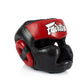 FAIRTEX Diagonal Vision HeadGuard Lace Up Version - BlackRed HG13L