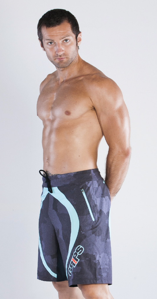 GRIPS Crossfit MIURA LINE SHORTS - BLACK/MINT GREEN