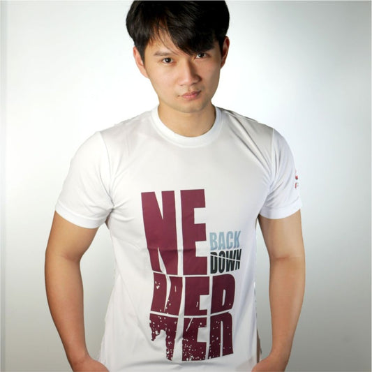 GENETIX NEVER BACK DOWN Tshirt White