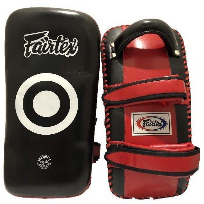 FAIRTEX Standard Kick Pads Curve (Pair) - BlackRed KPLC2